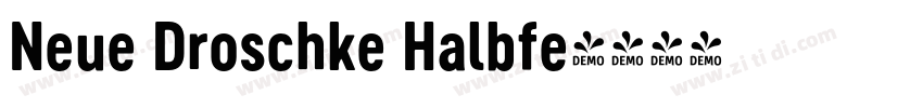 Neue Droschke Halbfe字体转换